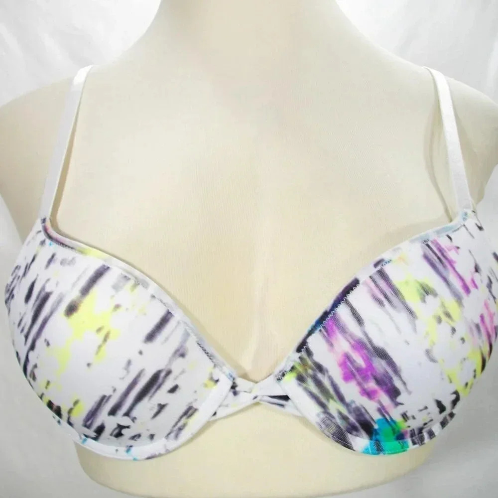 32C On Gossamer‎ Mesh Bump It Up Push Up UW Bra Floral NWT